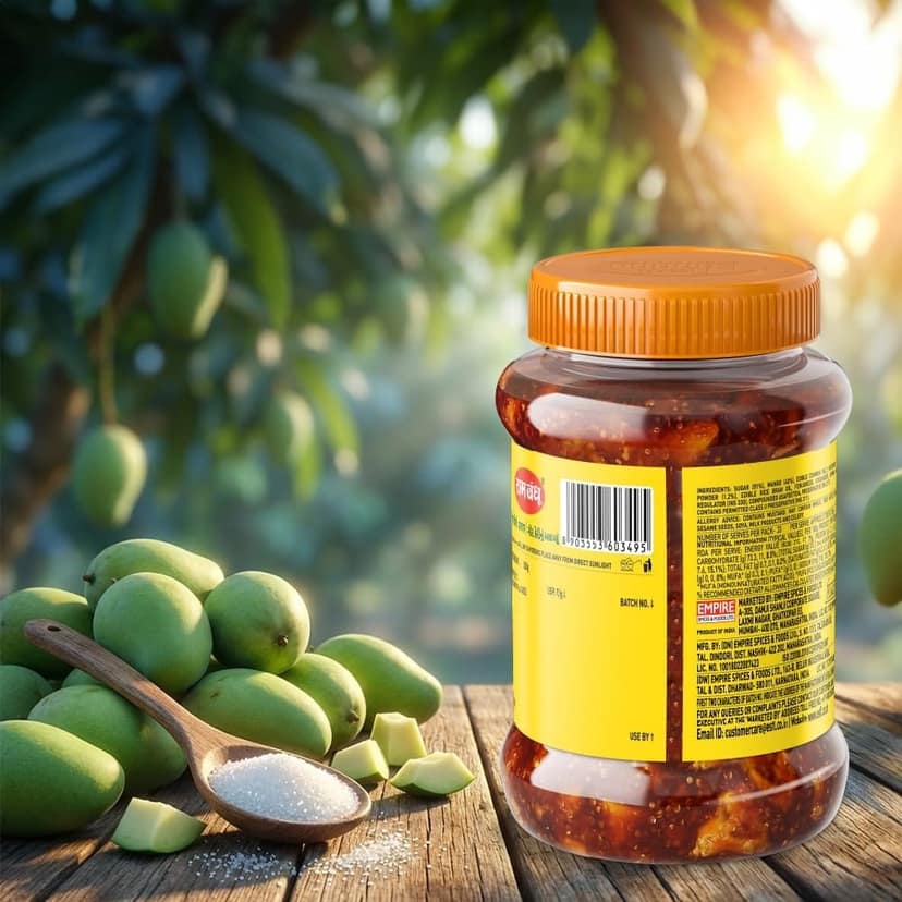 Ram Bandhu Sweet Mango Pickle 500gm X 2 | Pack of 2 | Deliciously Sweet & Tangy | Aam Ka Achar Ripe Mangoes | Rich Traditional Flavor | Perfect with Meals & Snacks | Pack of 2 for Extended Enjoyment view 2