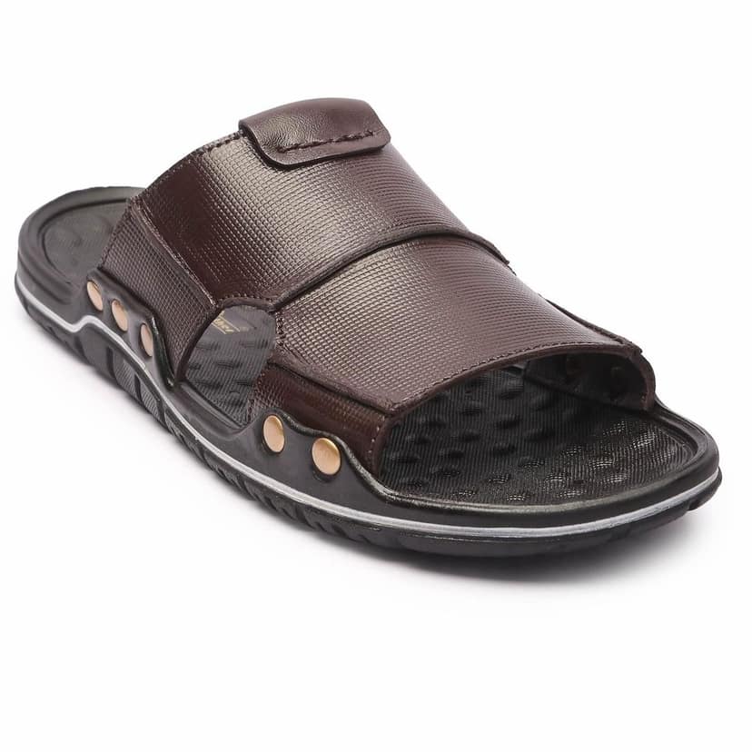 FEATHER LEATHER Genuine Leather Men's Flip-Flops Casual Slippers Daily Use Flip Comfortable Everyday Footwear view 9