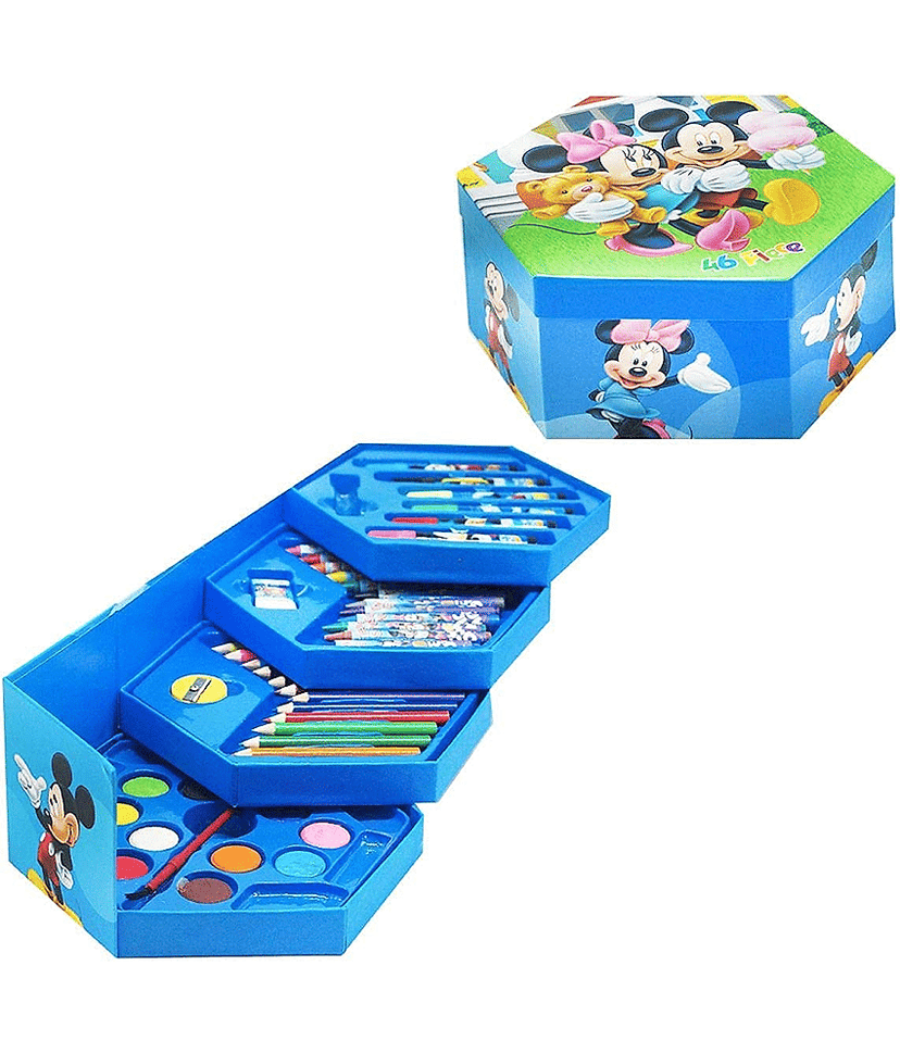 46 Pieces Art Set Color Kit with Color Pencil, Crayons, Water Color, Sketch Pens (Color and Design May Change) view 2
