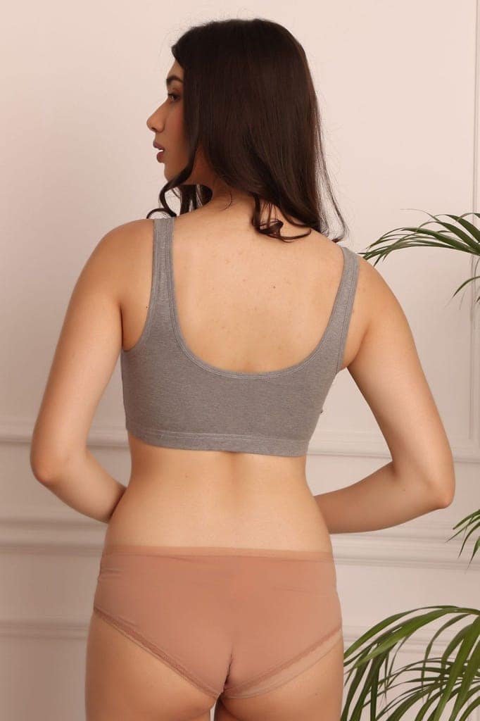 Cotton Bra ComfortTM Grey view 3