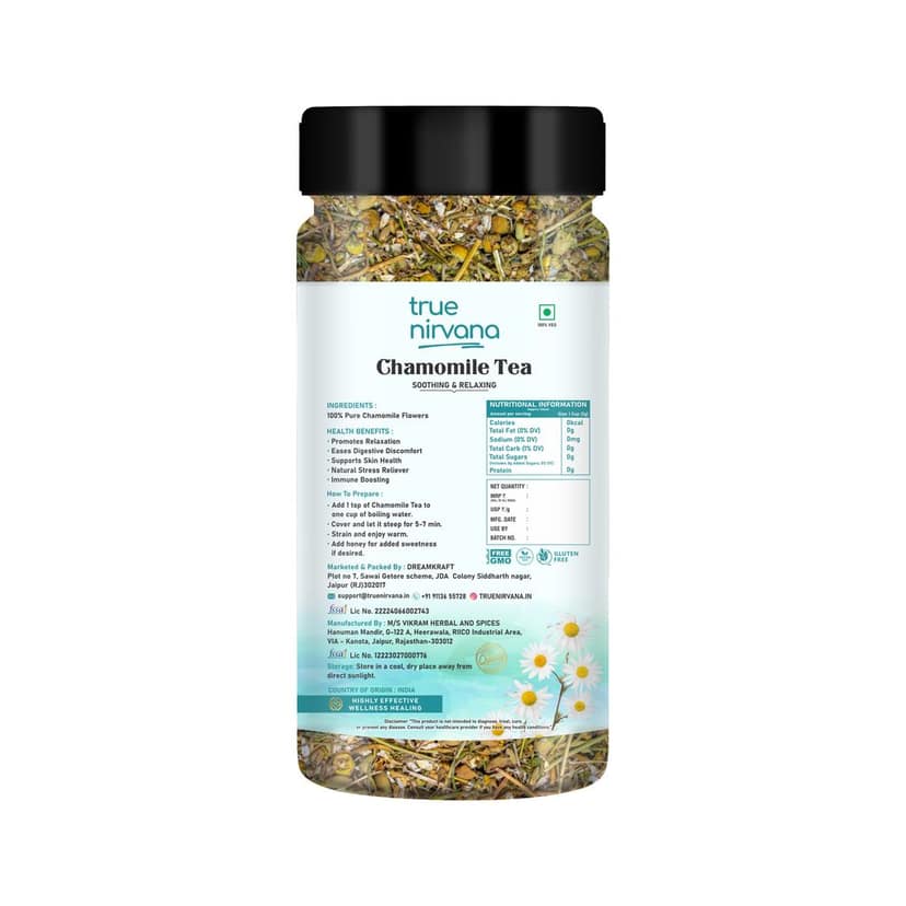 True Nirvana Chamomile Tea - Herbal Tea for Relaxation & Wellness view 2