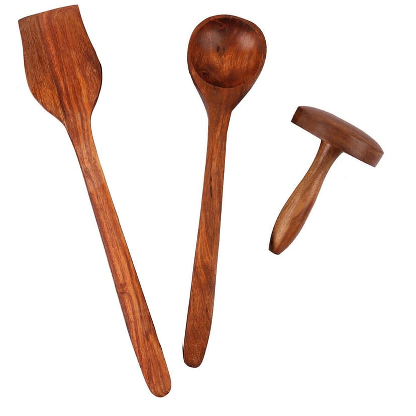 KITCHEN WOODEN SPATULA SET OF 3