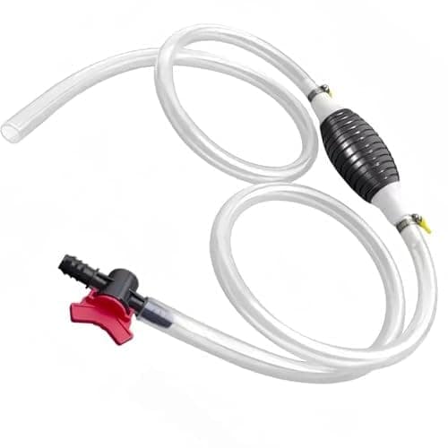 Manual Hand Siphon Pump with Clear Flexible Hose, Hand Operated Liquid Transfer Tool, Portable Priming Pump for Garage, Vehicle Maintenance, Aquarium and General Transfer Tasks view 2