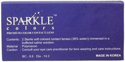 MD SPARKLE QUARTERLY TRUE SAPPHIRE COLOR CONTACT LENS WITH CASE AND 80ML SOLUTION (PACK OF 1 PAIR) view 3