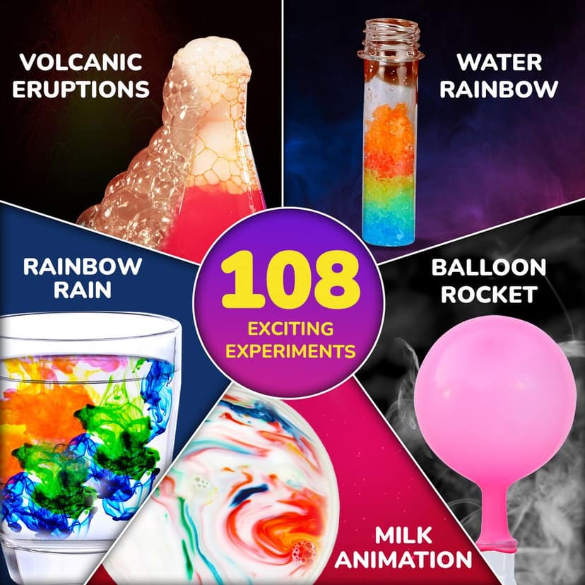 Smartivity Mega Science Kit | 108 Chemistry Experiment Kit for Boys & Girls Age 6-8-10-12 | Birthday Gift for Kids Age 6-14 | Kids Safe Science Kit | STEM Educational Fun Toys | Made in India view 2