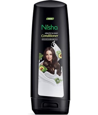 Nisha Hair Conditioner 180ml Bottle, Healthy & Shiny Conditioner with Avocado and Brahmi Oils for Healthy & Strong Hair