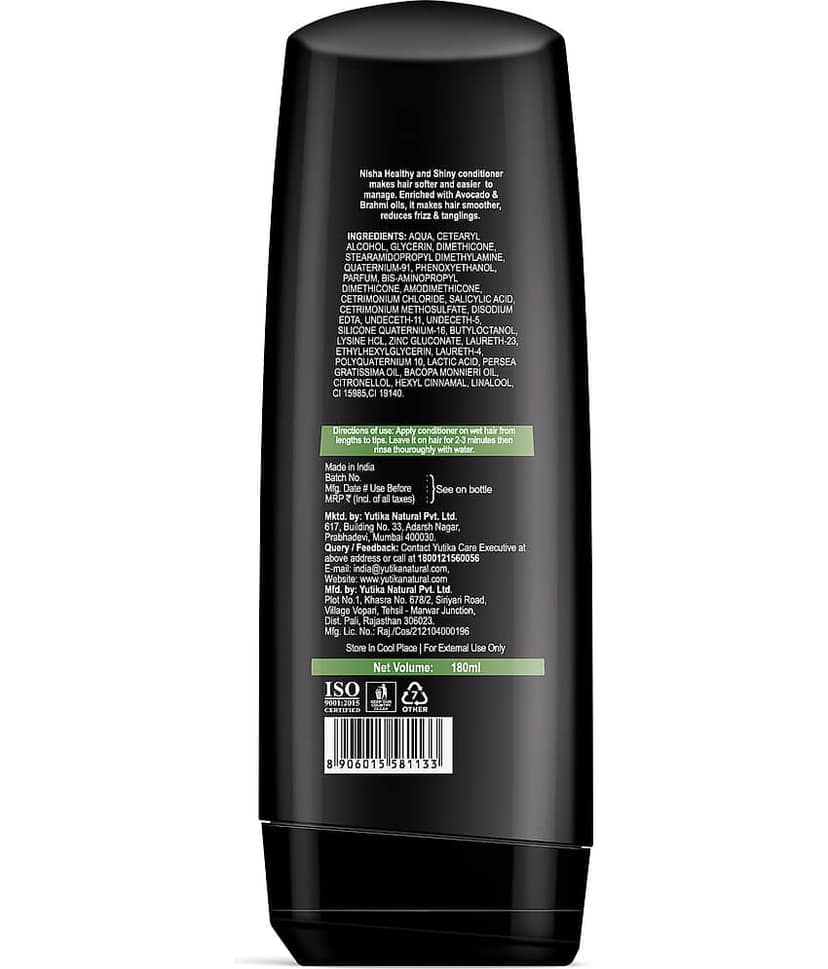Nisha Hair Conditioner 180ml Bottle, Healthy & Shiny Conditioner with Avocado and Brahmi Oils for Healthy & Strong Hair view 2