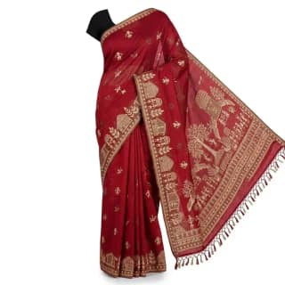 Tussar Cotton Sambalpuri Handmade Saree 1