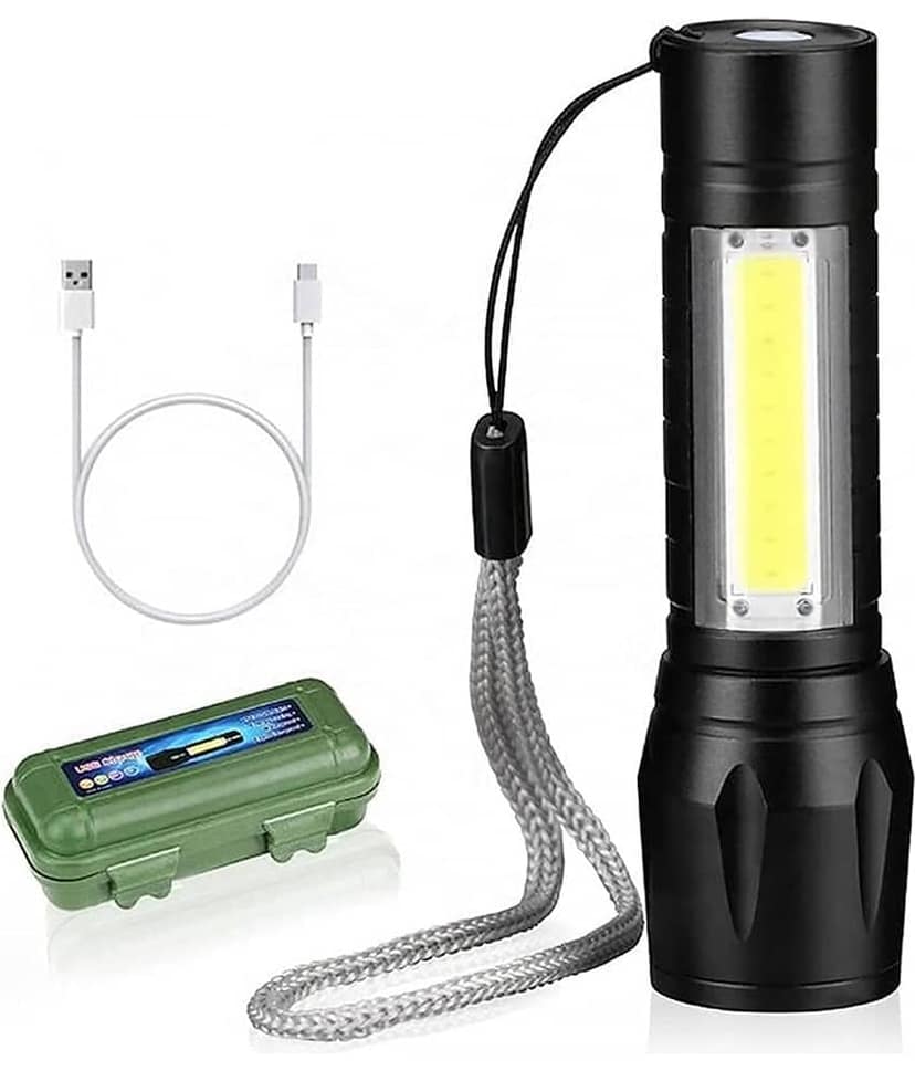 GEEO - 1W Rechargeable Flashlight Torch ( Pack of 1 )