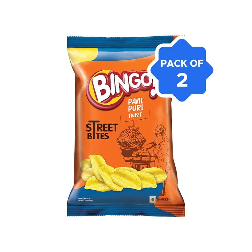 Bingo Pani Puri Twist Street Bites Chips - Pack of 2