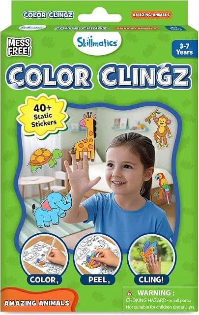 Cling Art – Color Clingz Animals, DIY Mess-Free Fun for Kids view 3