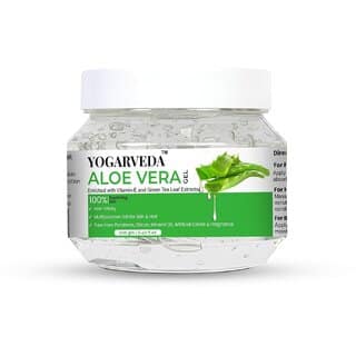 Aloe Vera Gel for Skin & Hair Enriched with Vitamin E & Green Tea Extracts | 100% Pure, Non-Sticky, Soothes, Hydrates & Nourishes | Paraben & Mineral Oil Free 200gm (2)