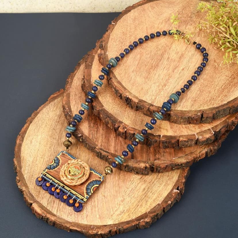 DhokraQueens Handcrafted Tribal Necklace (1TMTNCKCG04471)