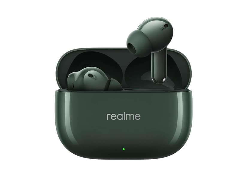 Realme TechLife Earbuds T310 Truly Wireless in Ear Earbuds with 46dB Hybrid ANC, 360 Spatial Audio, 12.4mm Dynamic Bass Driver, Upto 40Hrs Battery - Dome Green