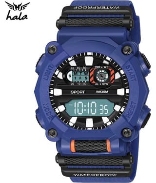Hala - Blue Silicon Digital Men's Watch