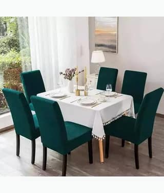 Mahaluxmi Creations 1 Seater Polyester Chair Cover ( Pack of 6 )