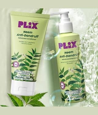 The Plant Fix Plix Neem Anti-Dandruff Advanced Shampoo 100ml & Conditioner 100ml Reduces Dandruff (2 Items in the set)
