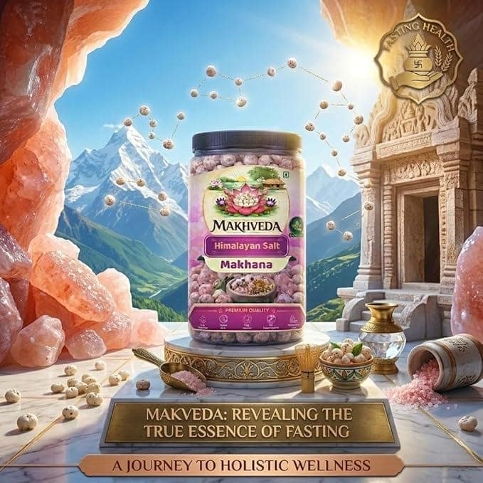 MAKHVEDA - Himalayan Pink Salt Makhana | Roasted Fox Nuts | Popped Lotus Seeds | Healthy Snack | Low Calorie, High Protein, Gluten Free | Light & Crunchy view 5