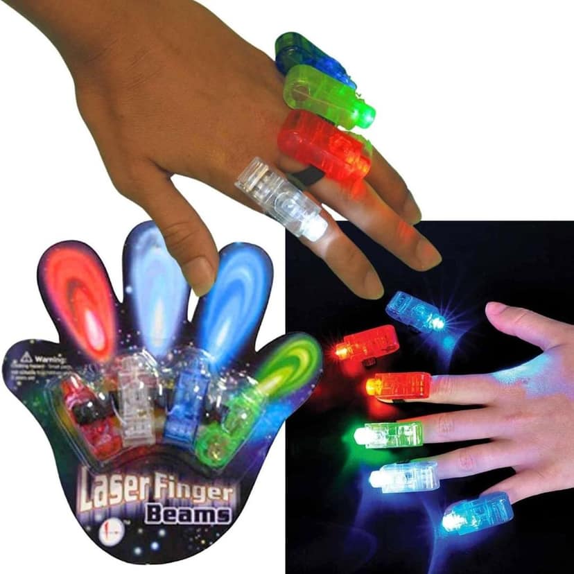 LED Laser Beam Finger RingParty Favors - 4PC view 4