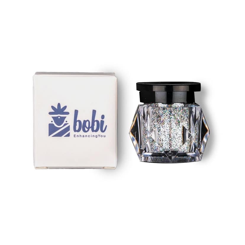 B.O.B.I Iridescent Silver Loose Holographic Glitter Eyeshadow (10gm) view 3