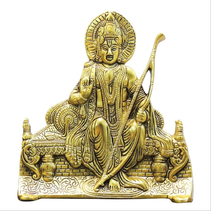 Aluminium Wall Hanging Ram Ji Idol for Spiritual Wall Decor, Height : 7.5 Inch (ASMAS469 G) view 2