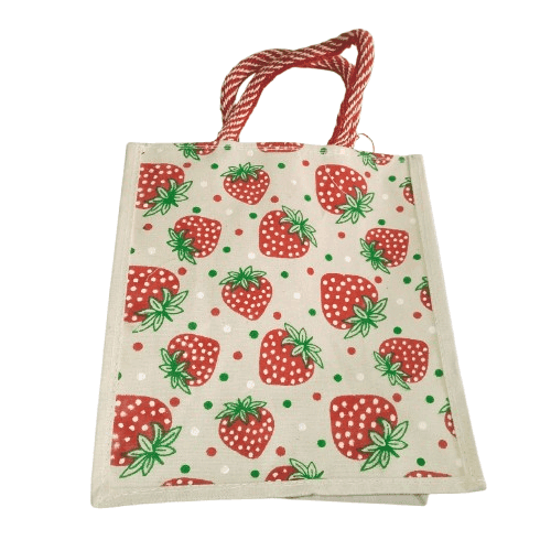 Strawberry Print Canvas Bag view 3