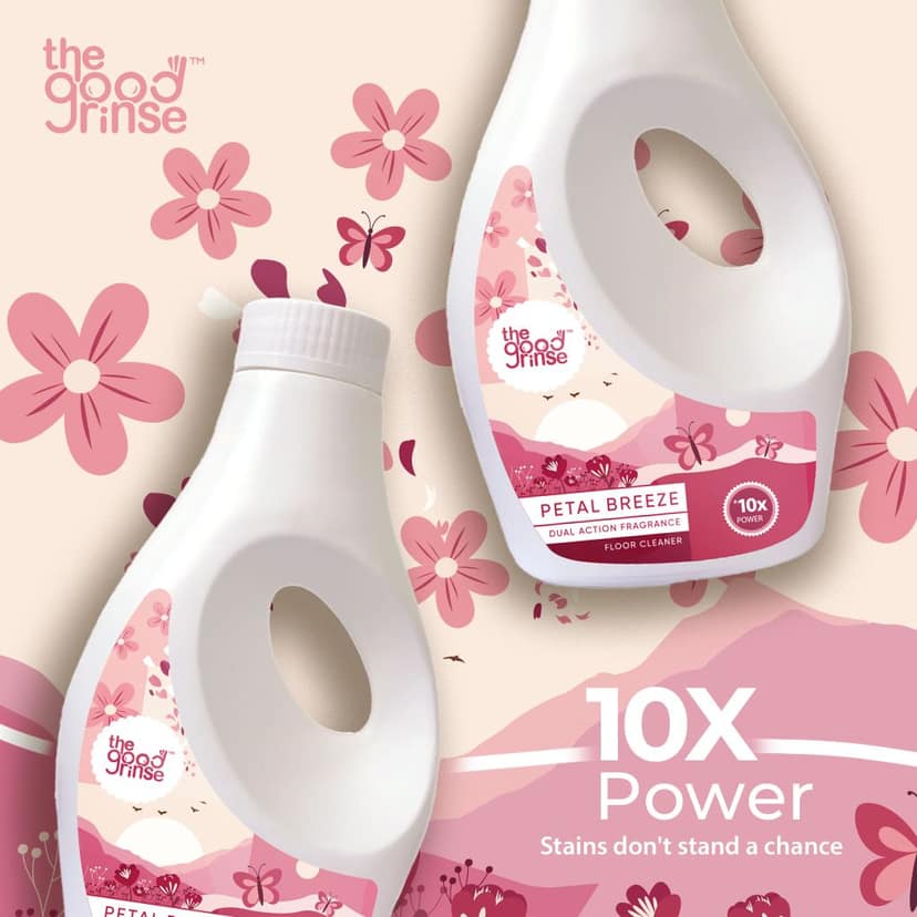 TheGoodRinse Petal Breeze Disinfectant Surface & Floor Cleaner - 2 Litre | Floral Fragrance with Dual Action Freshness | 10X Power Cleaning Formula for Stains, Germs, and Odors | Multipurpose Cleaner view 2