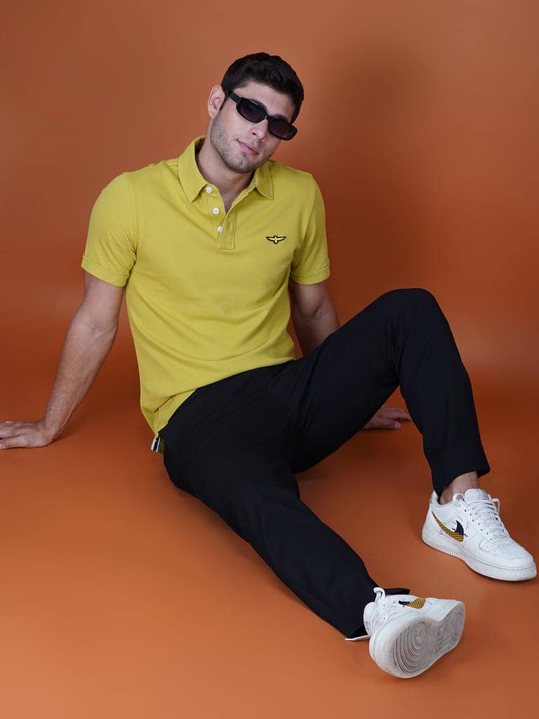 Solid Polo Shirt - HENNA view 5