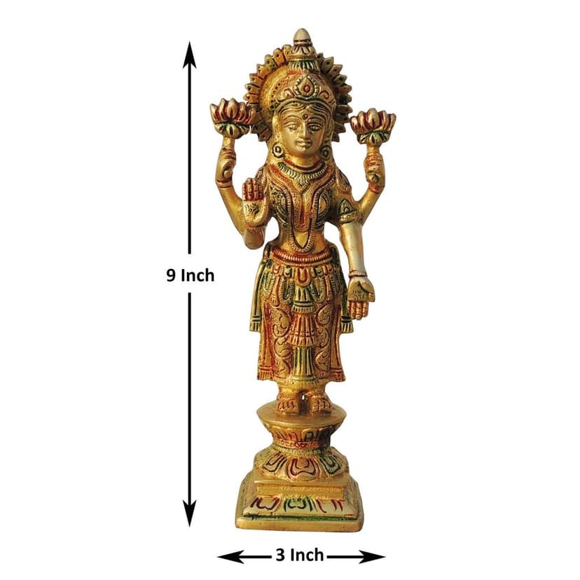 Brass Showpiece Laxmi Colour God Idol Statue (BSMAS1575 L) view 2