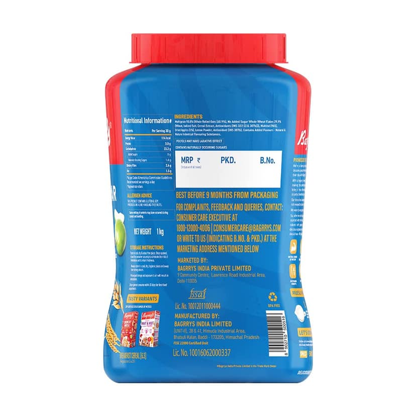 Bagrry's Crunchy No Added Sugar Muesli 1000 Gms view 2