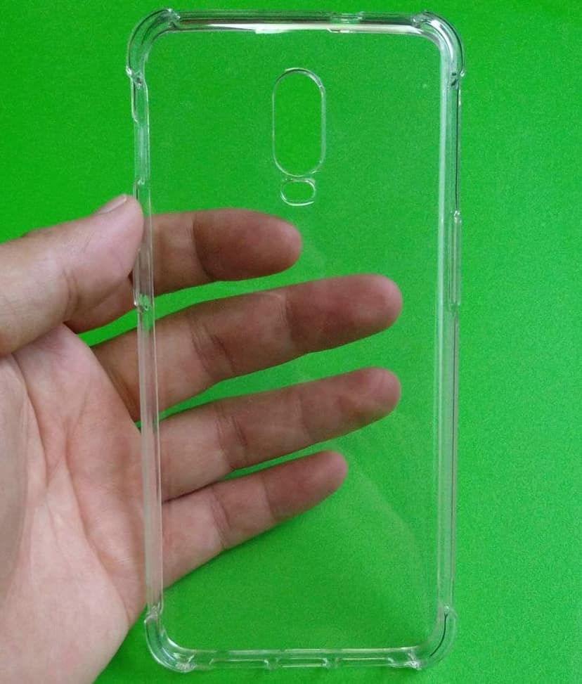 TIYA Case Clear for OnePlus 6T TPU Four Corners Cover Transparent Soft view 9