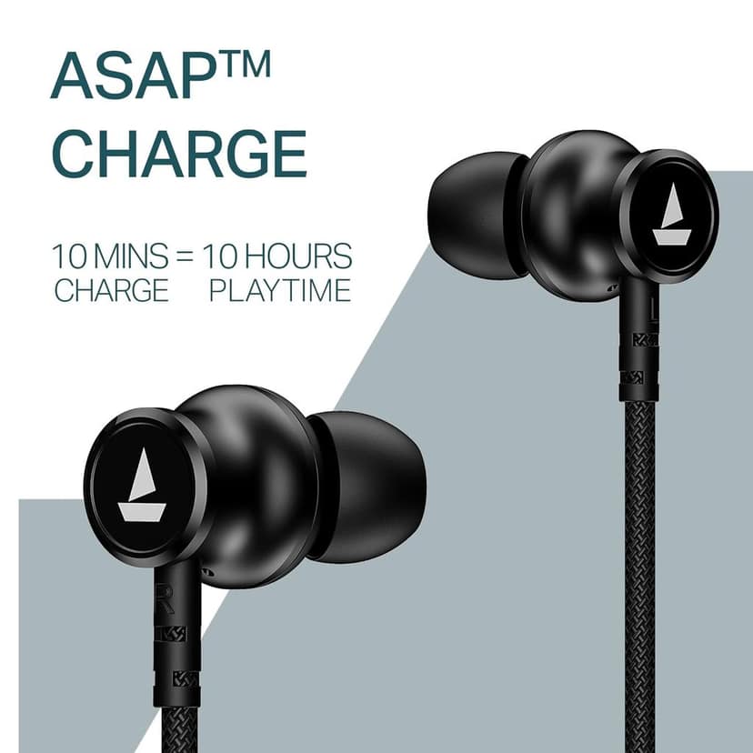 Boat 2025 Launch Rockerz 113 40H Battery, Dual Pair, Fast Charge, ENx Tech, Stream Ad Free Music via App Support, Magnetic Buds, Bluetooth Neckband, Wireless with Mic in Ear Earphones (Active Black) view 6