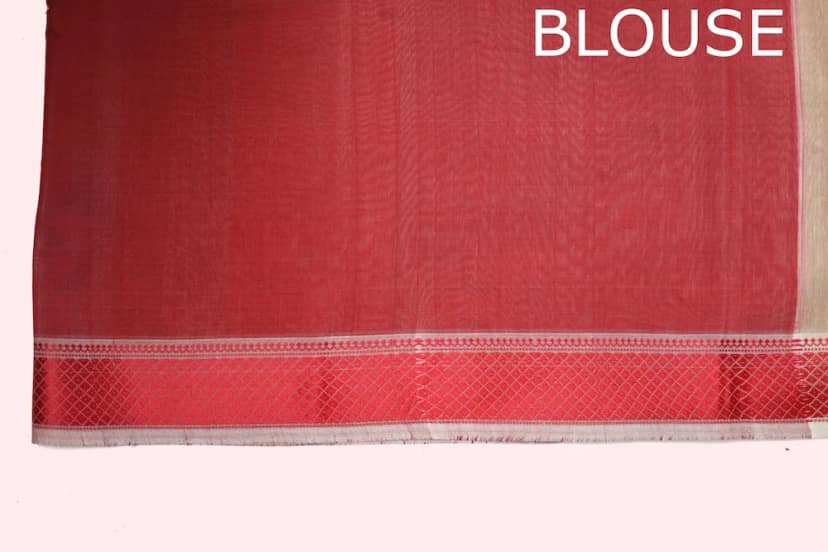 Alluring Tussar Resham Border handloom Saree with Tassels view 5