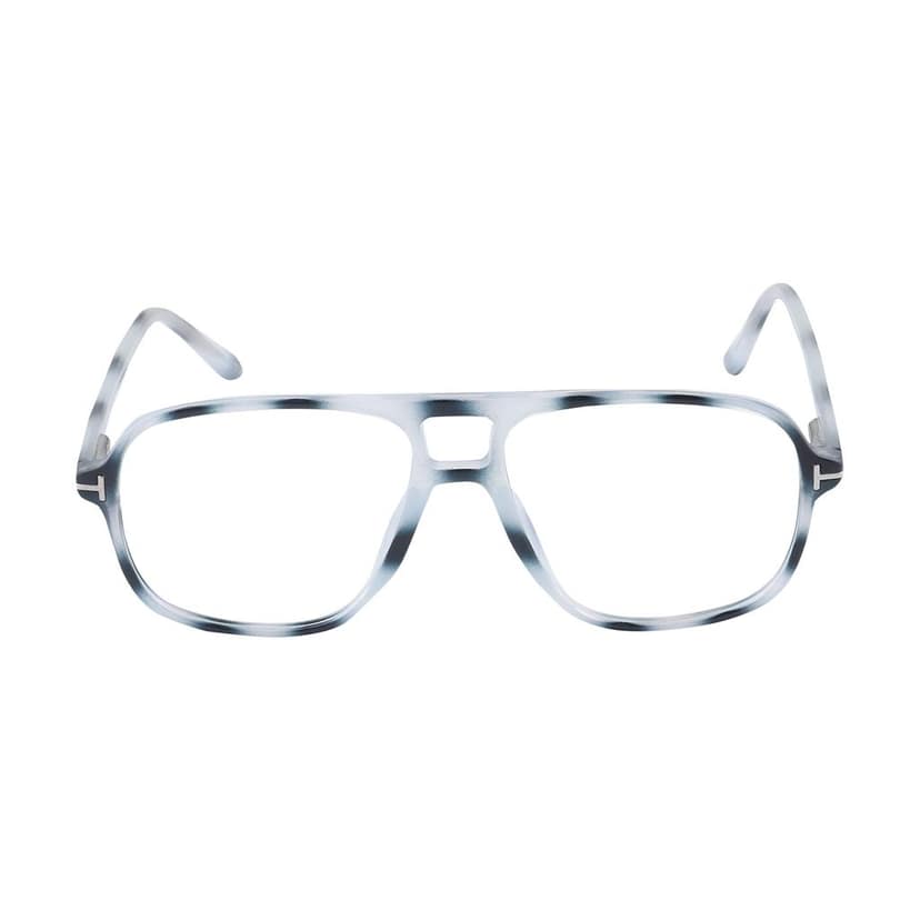 4Flaunt Full Rim Zero Power Anti Glare Square Spectacle Frame | Lightweight, Sturdy & Trending | UV Protection Specs | Men & Women | Medium (C4 - Blue-Grey) view 2
