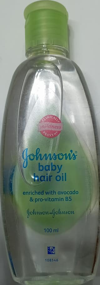 Johnson baby hair oil enriched with avocado & pro vitamins B5 100ml