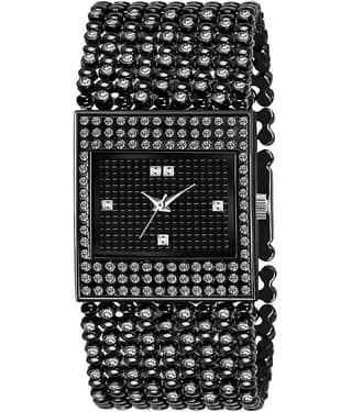 Viser Black Metal Analog Womens Watch