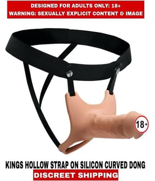 MAKE ADULT SEX TOY KING HOLLOW SOFT SILICONE STRAPON For Men
