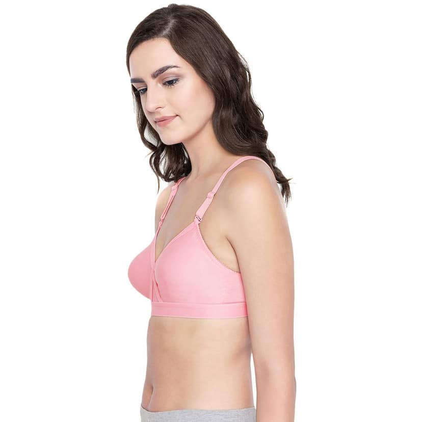 Bodycare 100% Cotton Non Padded Non wired Seamless Bra-Pack of 3 view 3