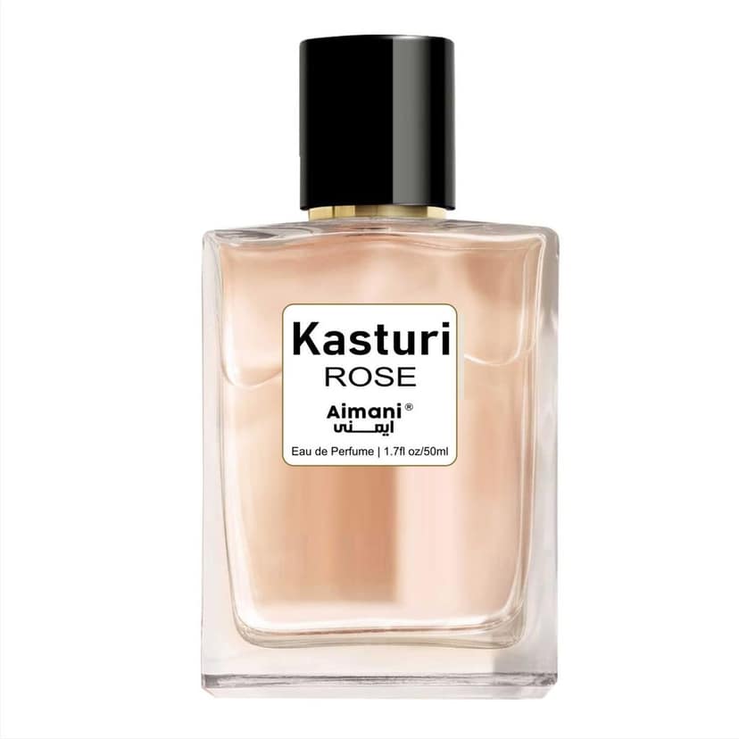 Aimani KASTURI ROSE Perfume Spray for Women | 24-Hour Long Lasting Fragrance | Floral & Fresh Scent | 50ml Eau de Parfum