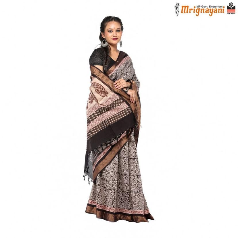 HANDLOOM KOSA SAREE WITH BLOUSE (SKU - 3N0102060622, SAREE - 1205) view 2