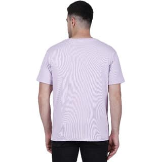 Life Dream Mens Purple Solid Cotton Blend Round Neck T-Shirt view 2