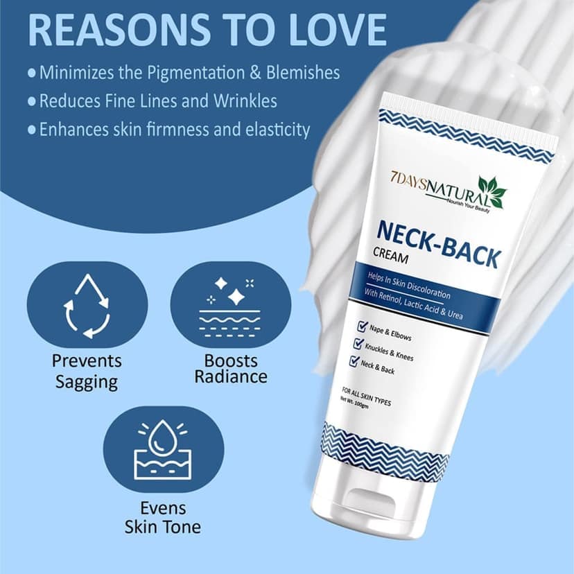 Neck Back Cream | For Even toned and Smooth Nape, Brightens and Lightens Neck , 7Days Natural view 5