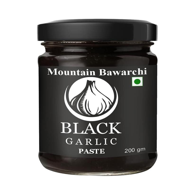 Mountain Bawarchi Black Garlic Paste Non-Pungent Great Taste | Fermented Aged | Highly Nutritious (200 g)