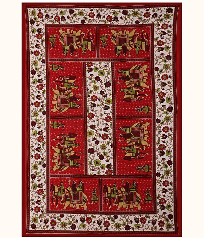 PETROSOLY Cotton 1 Double Queen Bedsheet with 2 Pillow Covers ( Multicolor ) view 2