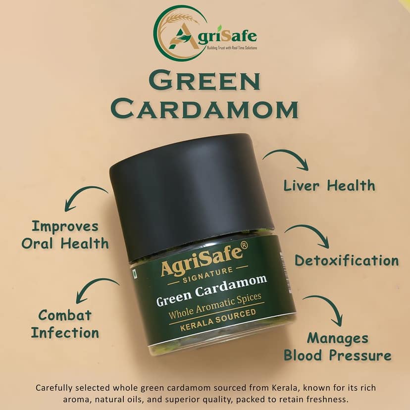 Agrisafe Green Cardamom 50g (Jar Pack) view 4