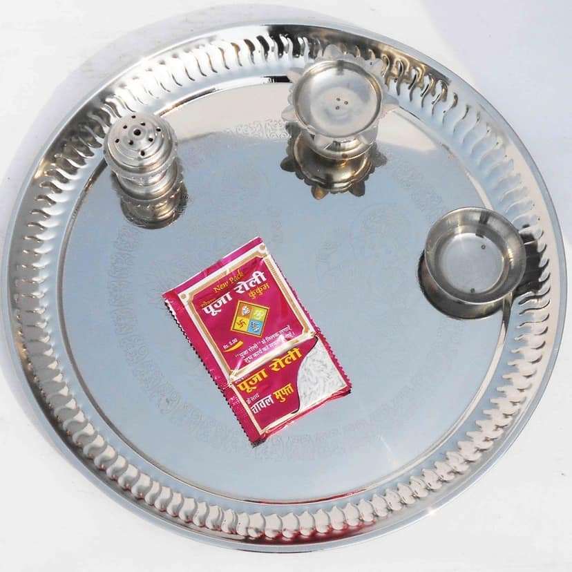 Steel Puja Thali (SMAS054 C) view 2