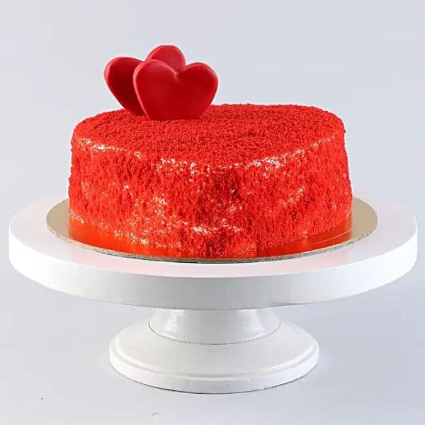 Sweet Red Heart Velvet Cake Half Kg view 3