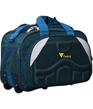 FEDRA - 40 Ltrs Green Polyester Duffle Bag