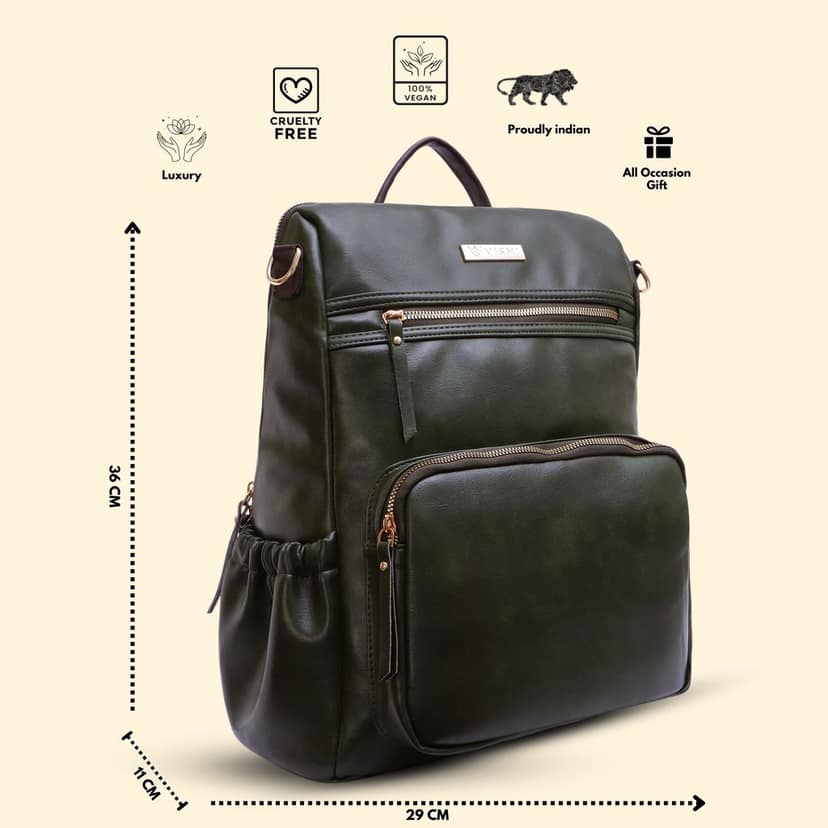 VISMIINTREND Women Bags | Stylish College Backpack | Backpack for Office Use | Travel Backpack | Vegan Leather | Waterproof | Laptop Backpack view 7