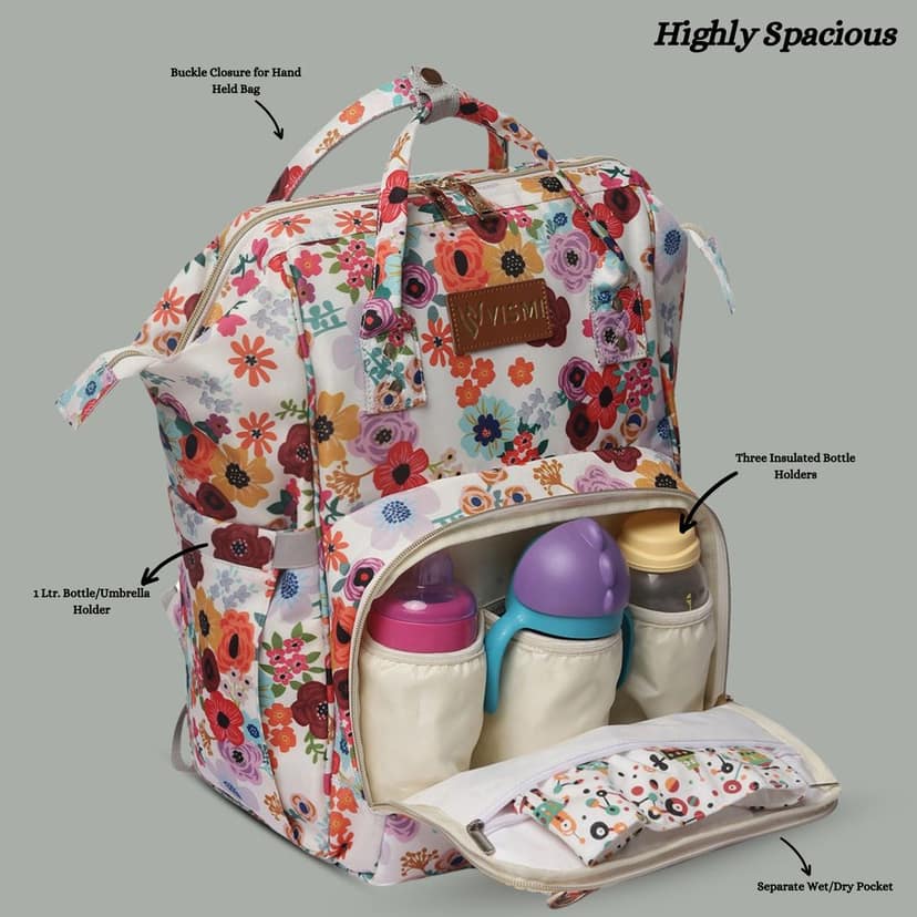 VISMIINTREND Diaper Backpack for Mother | Water Resistant | Anti Theft | Maternity Travel Backpack | Baby Shower Gift for | Girl | Boy view 8